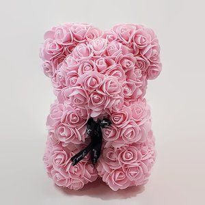 Always And Forever Flower Bear Light Pink Foam Roses Birthday Anniversary Gift